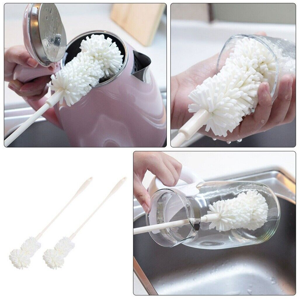 new 2pcs sponge bottle brush Nursing Bottle Brush Cup Sponge Cleaning Brush Bottle koeek - KOEEK