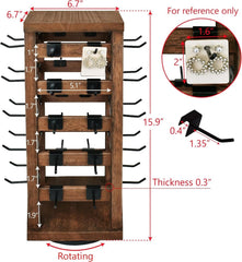 5-tier easy-to-assemble wooden rotating jewelry display tower 07FC0E-D4 - KOEEK