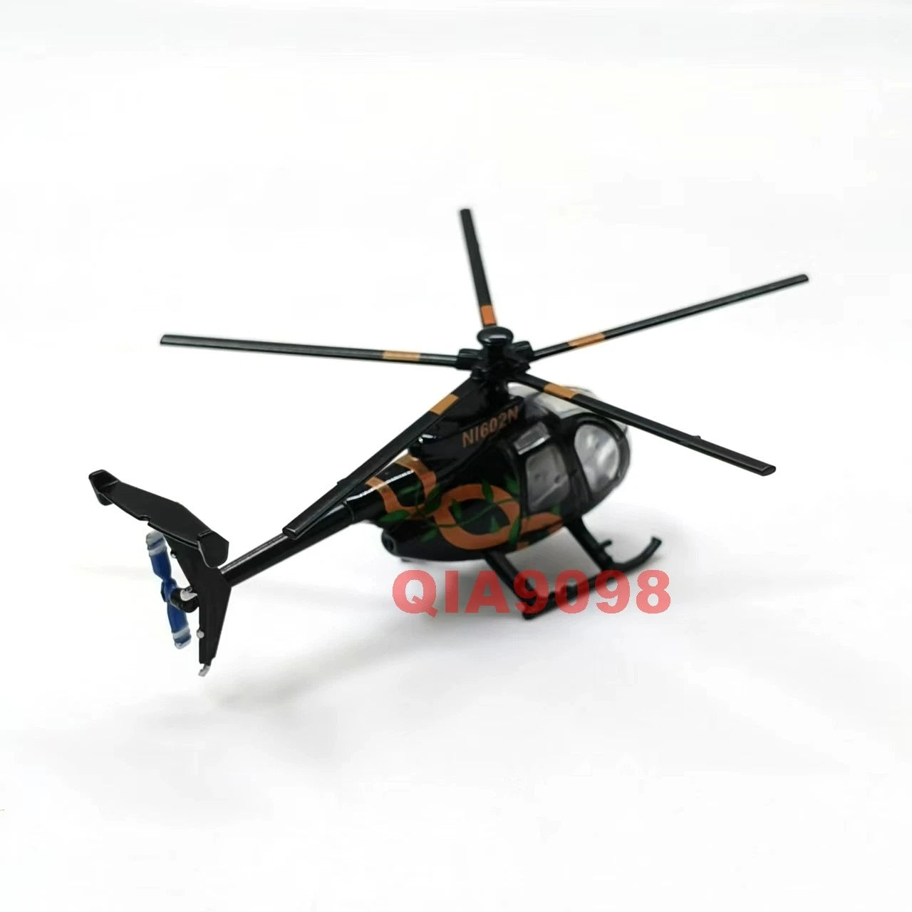 1/100 Scale US MD500 Little Bird Helicopter Assembled Metal + Plastic Model 07FC0E-D4 - KOEEK