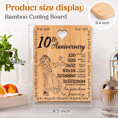 new 10 Year Anniversary Unique Gifts 11"L x 0.4"W, For 10th Wedding 07FC0E-D4 - KOEEK