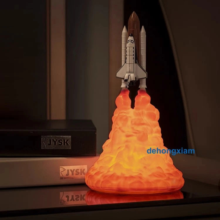 Printing Rocket Lamp Discovery Space Shuttle Light-up 3D Model Night Lights Gift 07FC0E-D4 - KOEEK