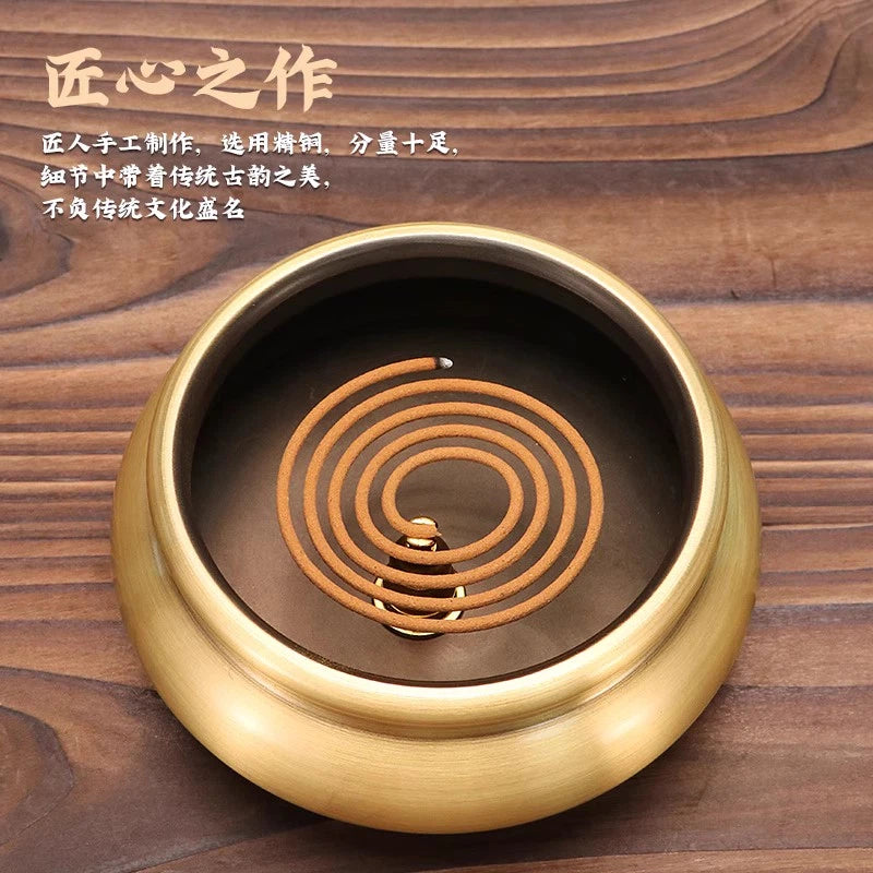 4.5cm Brass Incense Burner Line Censer Make Offerings Buddha Aromatherapy 07FC0E-D4 - KOEEK