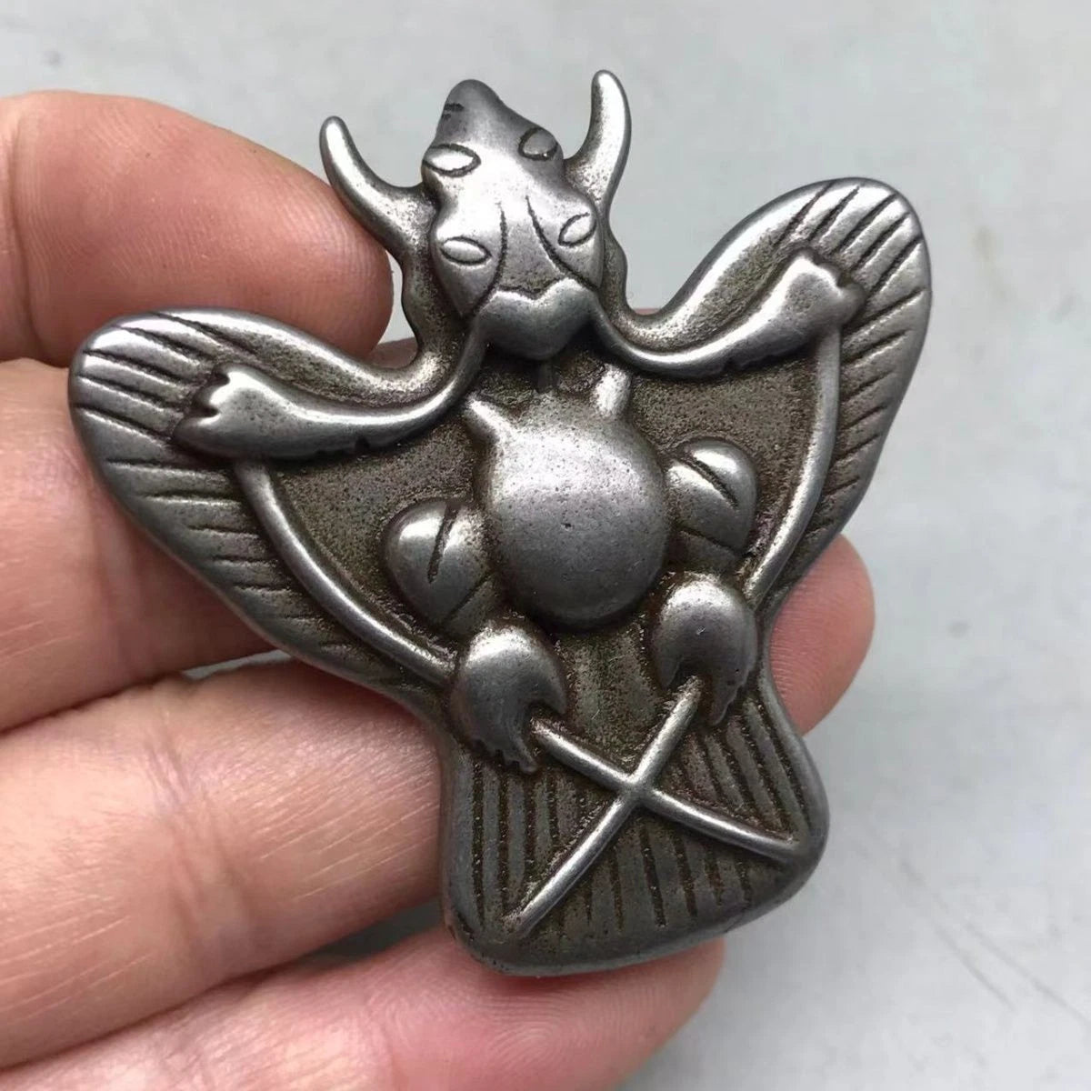 Tibetan Toujia Garuda Pendant Handmade Gold Wing Bird Amulet Collectible 07FC0E-D4 - KOEEK