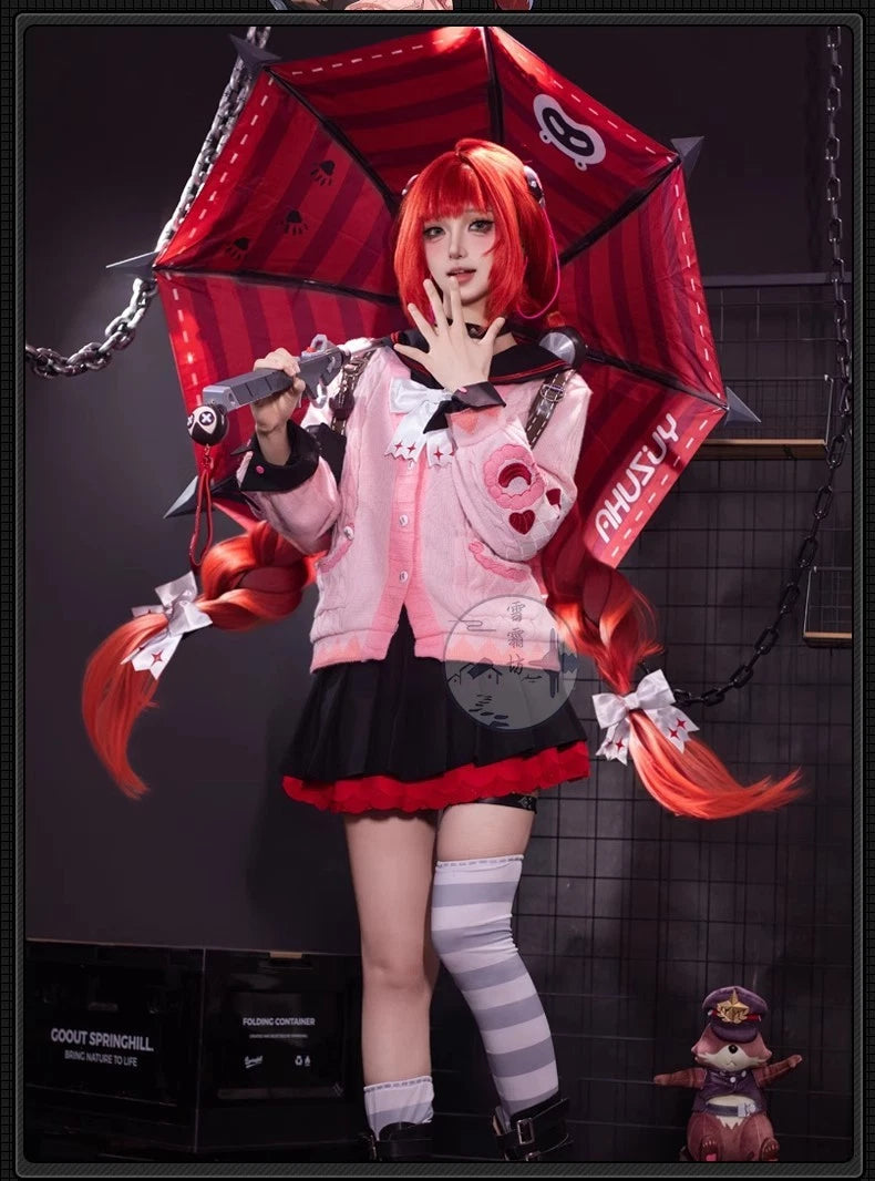 Zenless Zone Zero Ukinami Yuzuha Pink Sweater & Skirt Cosplay Set - 07FC0E-D4 - KOEEK