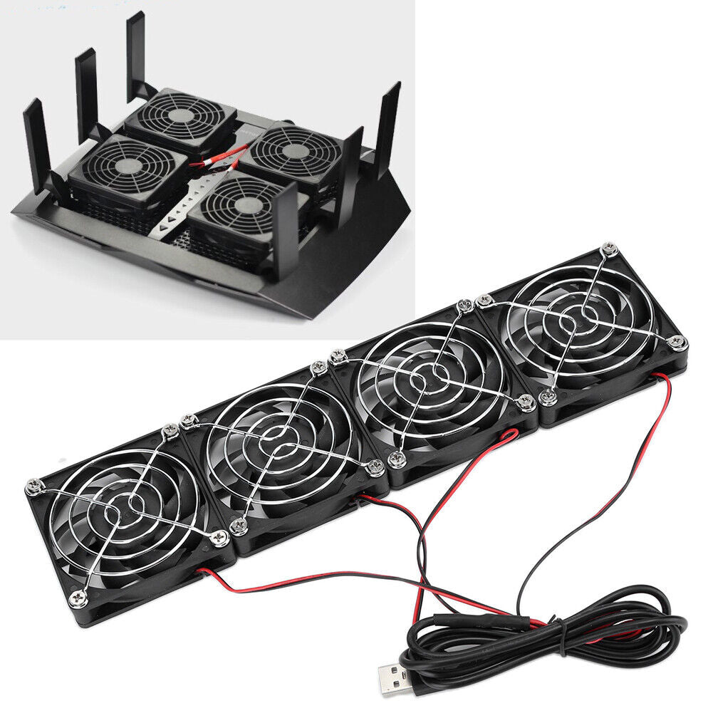 new 5V Router Cooling Fans Router Cooling Fans Computer Supplies With 4 Removable koeek - KOEEK