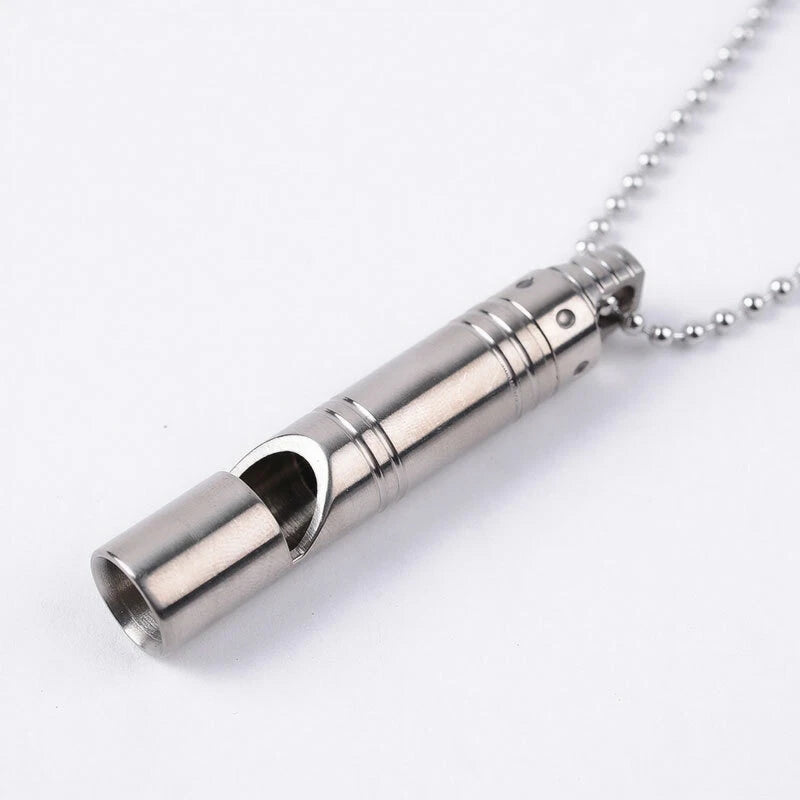 EDC TC4 Titanium Keychain Outdoor Safety Whistle Camping Travel Survival Tool EDC - KOEEK