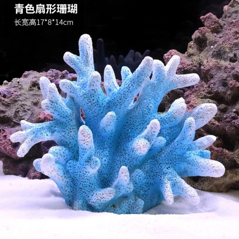 Aquarium Decoration Artificial Coral Reef Resin Sea Plants Fish Tank Ornaments 07FC0E-D4 - KOEEK
