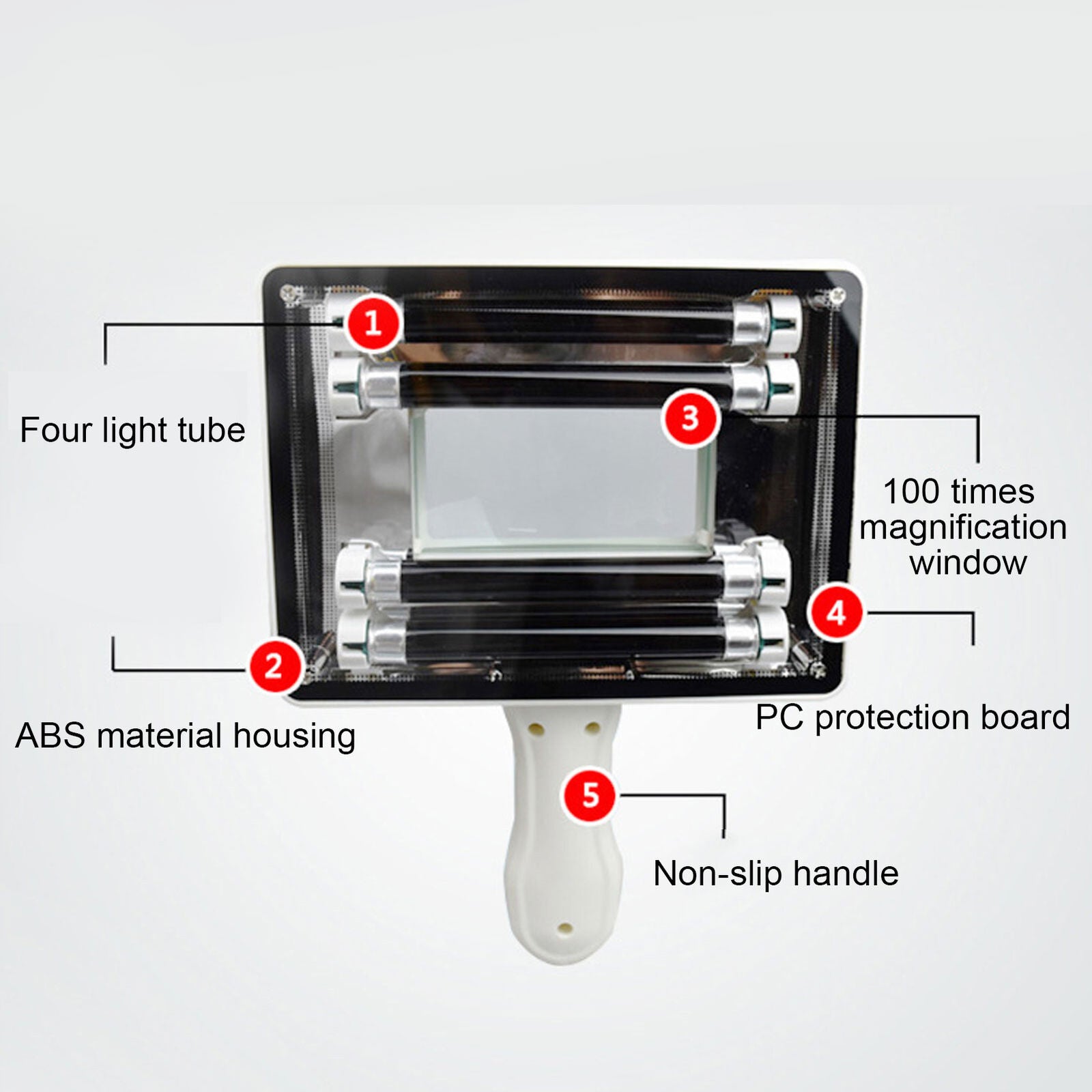 new Magnifying Analyzer Lamp Care UV Magnifying Test Machine Equipment EU Plug HGF koeek - KOEEK