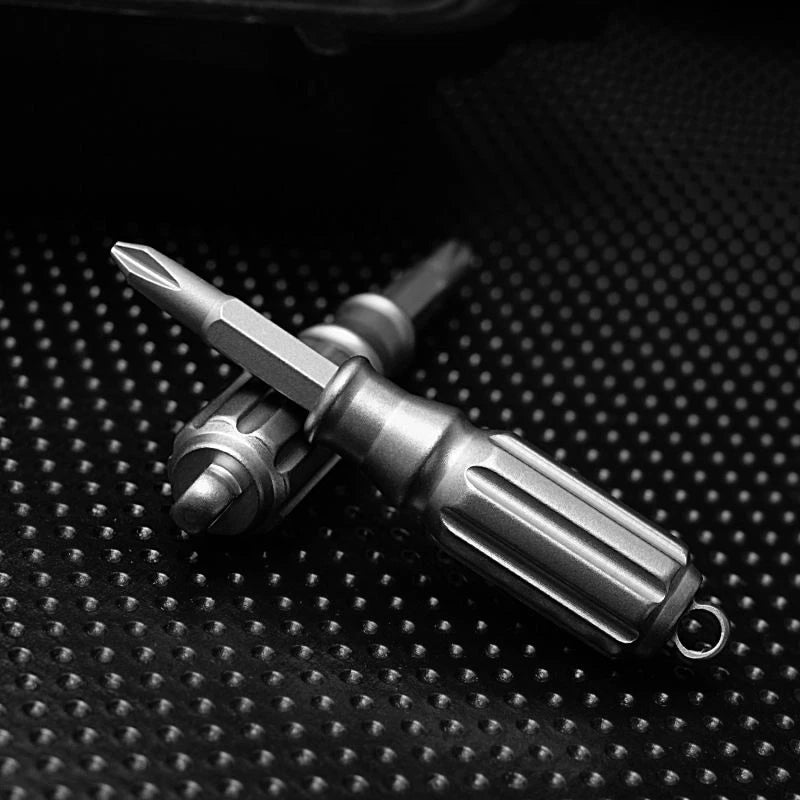 Mini Titanium EDC S2 Steel Screwdriver Portable Outdoor pocket Multi Tools 07FC0E-D4 - KOEEK