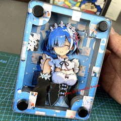 Anime Re:ZERO Rem Acrylic Brick 3D Card Collection Decor Gift 07FC0E-D4 - KOEEK