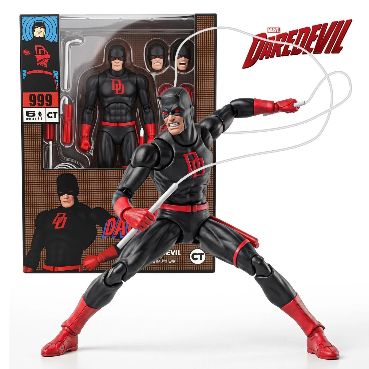 CT Toys Daredevil Comic Version 6" Action Figure Red Suit Marvel Style #223 07FC0E-D4 - KOEEK