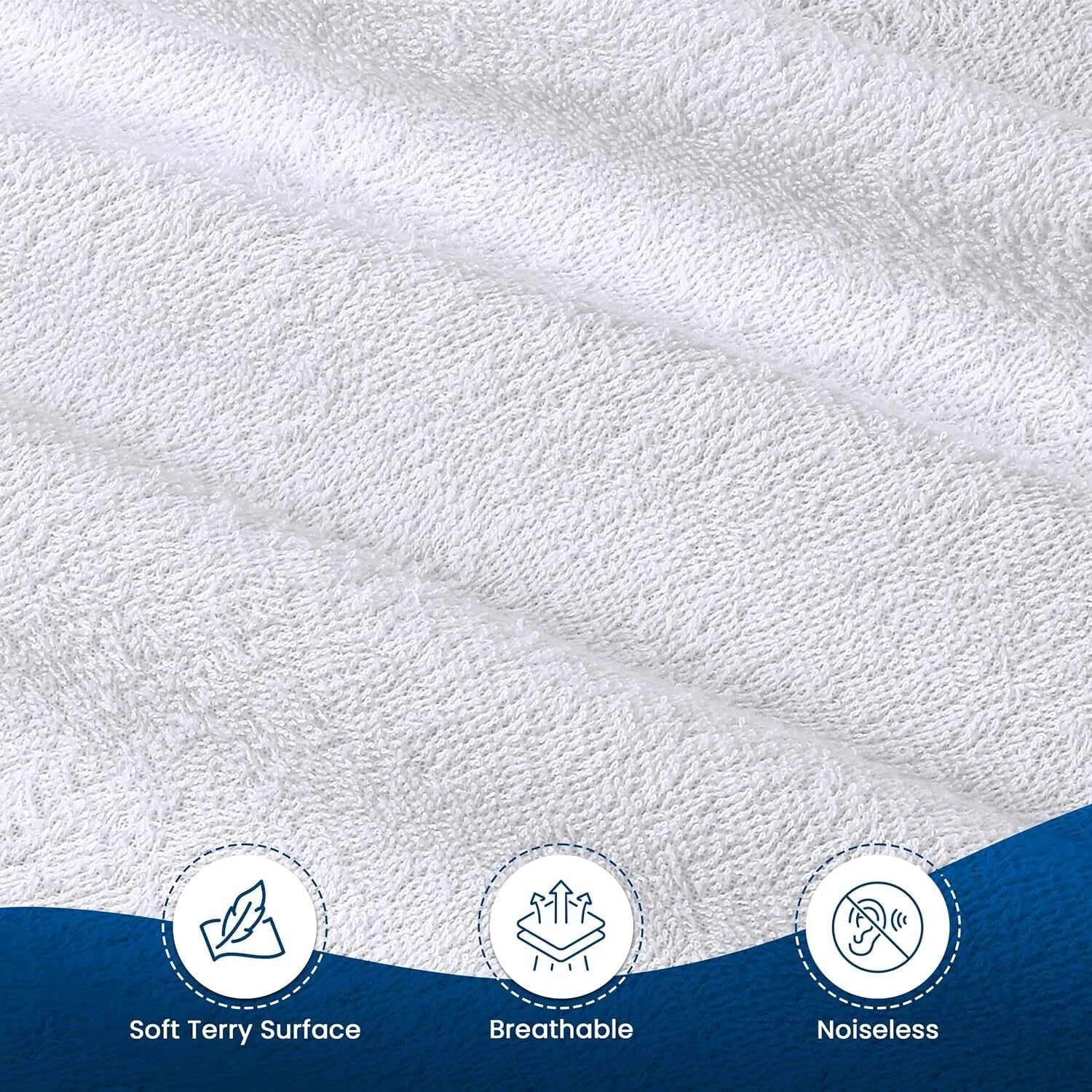 Waterproof Mattress Protector Twin Size, Premium Terry Mattress Cover 200 GSM 07FC0E-D4 - KOEEK