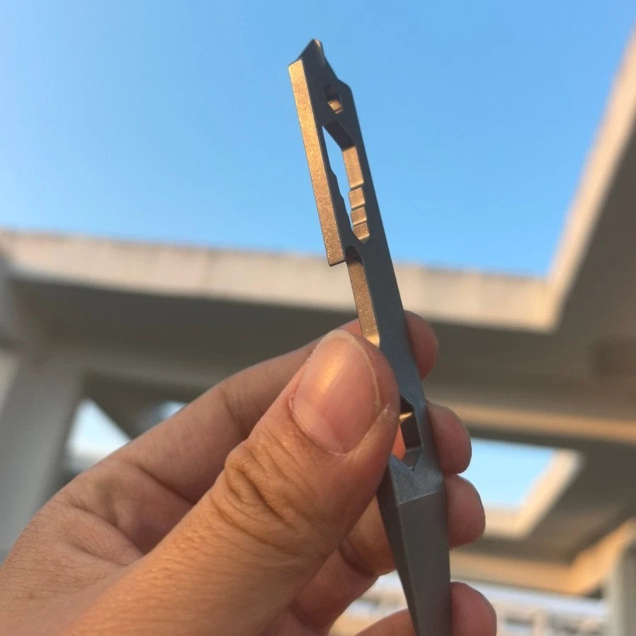 TC4 Titanium alloy Survival Multi Tool EDC Pry Bar Wrench Self-defense Emergency 07FC0E-D4 - KOEEK
