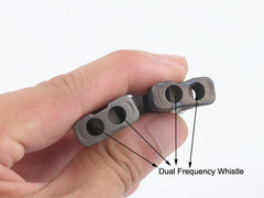 Titanium Alloy Twin Tubes Safety Whistle SOS High Frequency outdoor Survival EDC 07FC0E-D4 - KOEEK