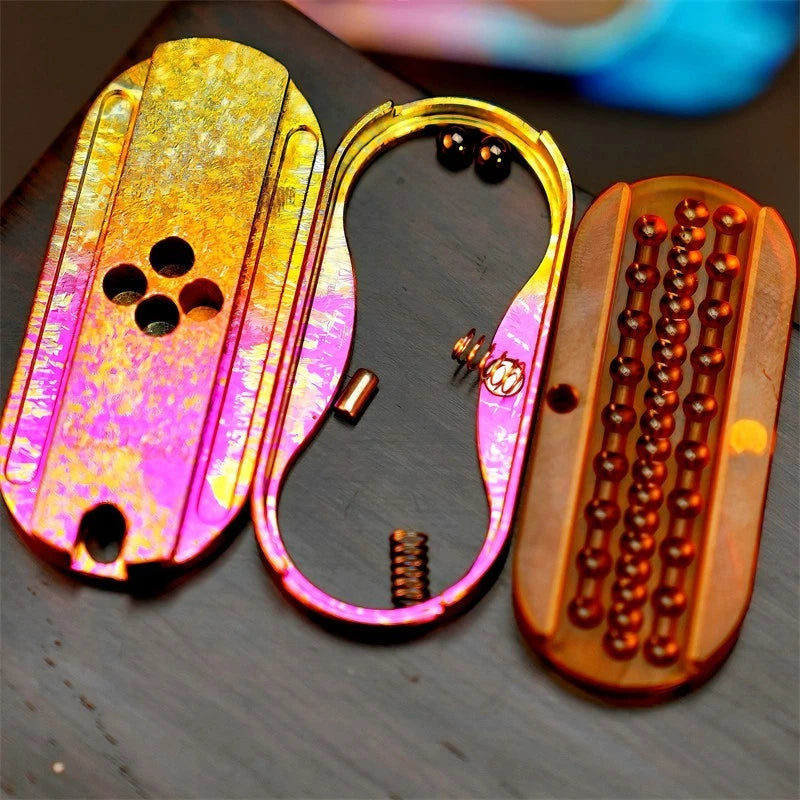 Stylish Crystal Titanium EDC Fidget Slider Fun Mechanical Fidget Toys Idea Gifts 07FC0E-D4 - KOEEK