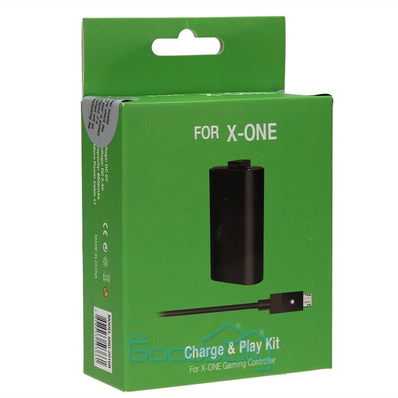 nyt Microsoft Play &amp; Charge Kit til Xbox One genopladeligt batteri 1400mAh