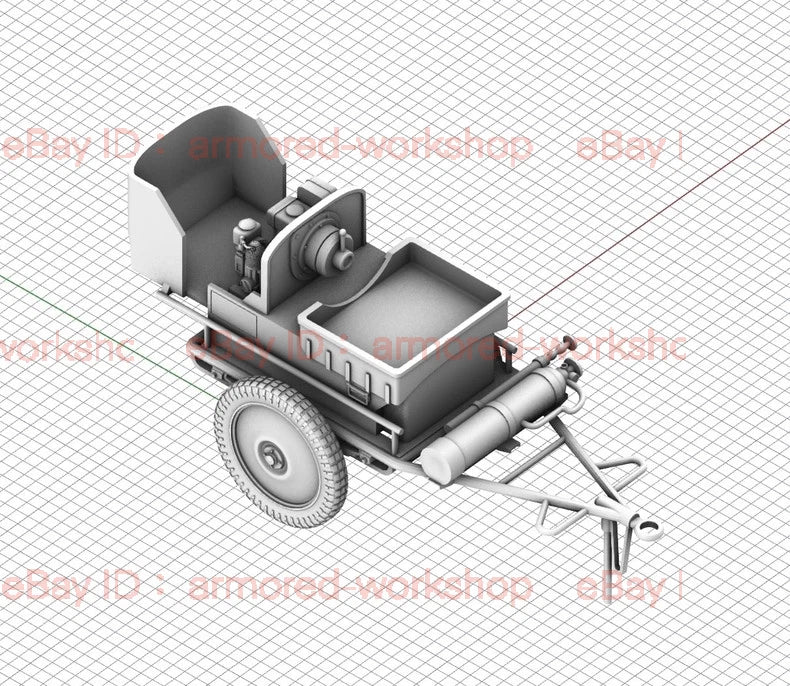 3D Printed 1/72  German Air Force Ground power supply vehicle Unpainted 07FC0E-D4 - KOEEK