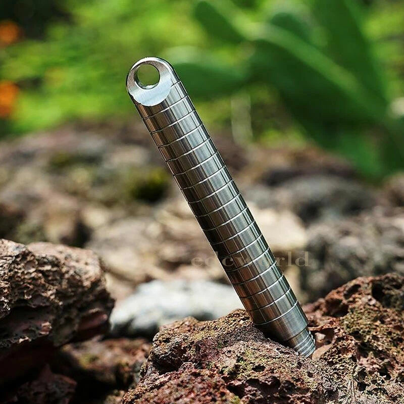 EDC Min TC4 Titanium Keychain Practical Ballpoint Pen Outdoor Travel Pen P-48T 07FC0E-D4 - KOEEK