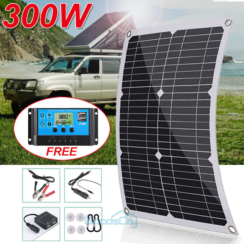 ny 4000W 400W Watt Fleksibelt Solpanel 12V Mono Home RV Rooftop Camping Off-Grid