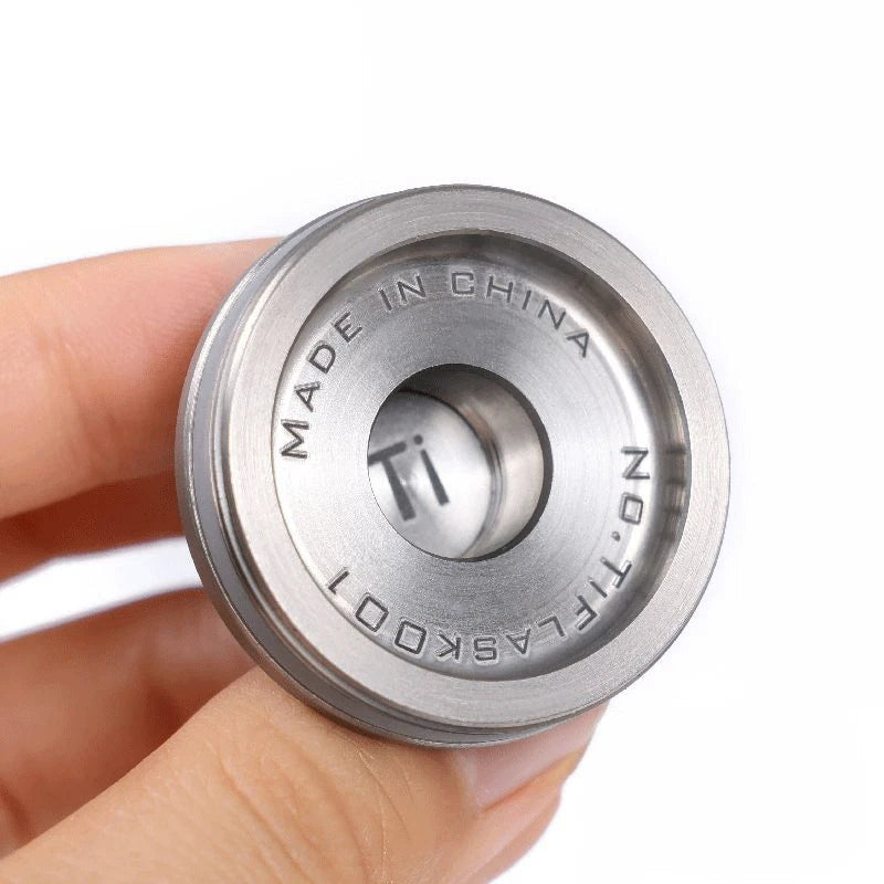 Titanium Flagon Pocket Hip Flask Whiskey Wine Container Screw Cap Flagon 100ML 07FC0E-D4 - KOEEK
