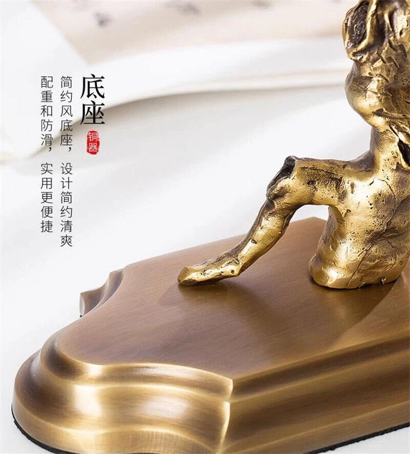 Brass Plum Blossom Flower Calligraphy Frame Hanger Pen Brush Rack Stand Gift 07FC0E-D4 - KOEEK