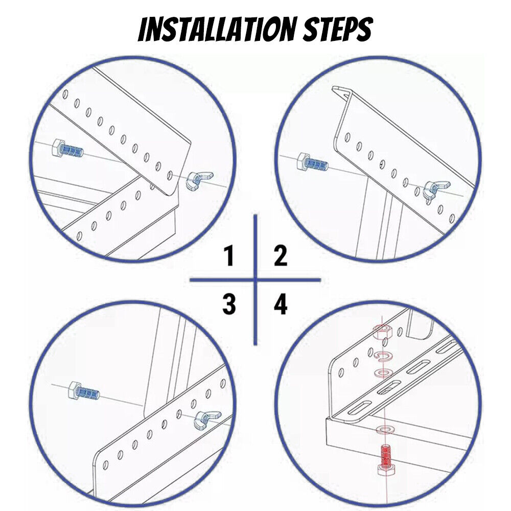 ny 2-8x Solpanel RV Tilt Mount Beslag Tag Flad Overflade Justerbar Vinkelramme