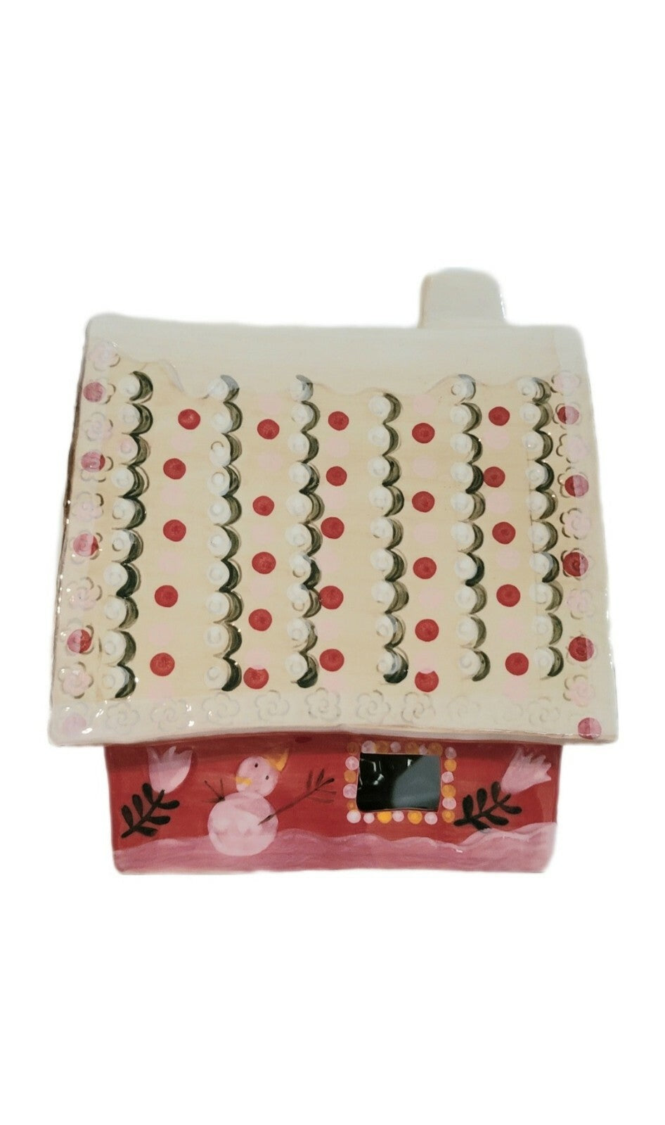 Anthropologie Nathalie Lete Holiday Village House Red Ceramic Tea Light Cottage ANTHROPOLOGIE - KOEEK