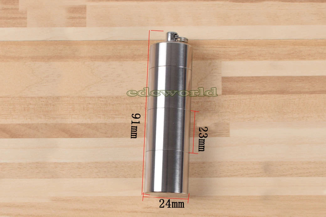 EDC Tiremet  Titanium 3 Groups Storage Case Capsule Seal Container Tool FB-05 TIREMET - KOEEK