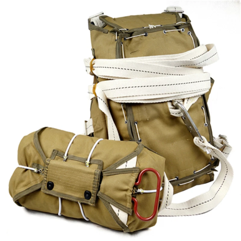 WWII WW2 US Airborne T-5 Parachute Replica Bag Paratroopers Backpack Strap Set 07FC0E-D4 - KOEEK
