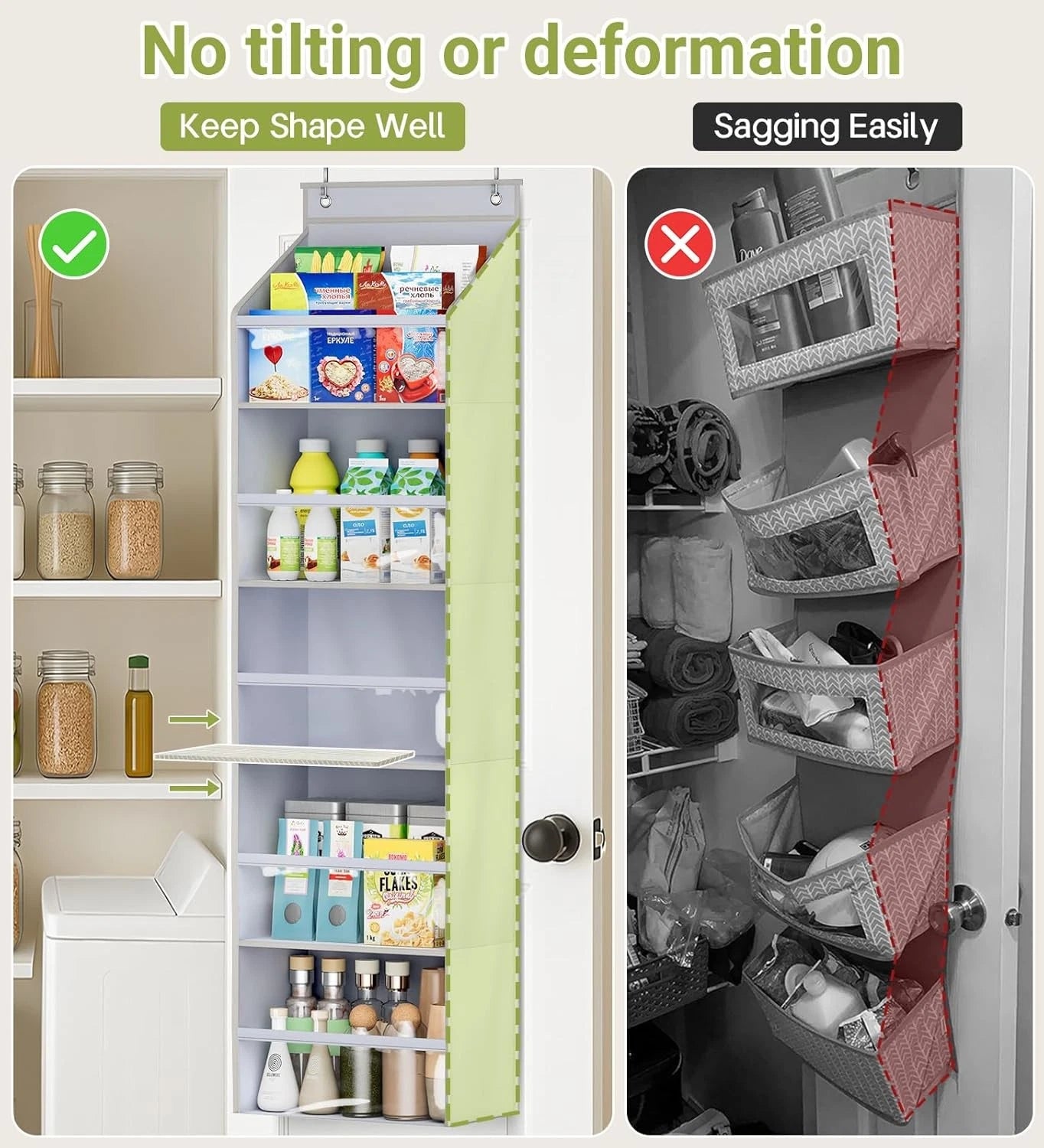 2-piece door storage rack, large-capacity wardrobe door hanging storage rack 07FC0E-D4 - KOEEK