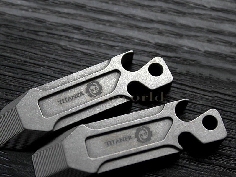 TITANER Titanium TC4 Pry Bar Crowbar Tool Key Chain Pendant EDC Bottle Opener 07FC0E-D4 - KOEEK
