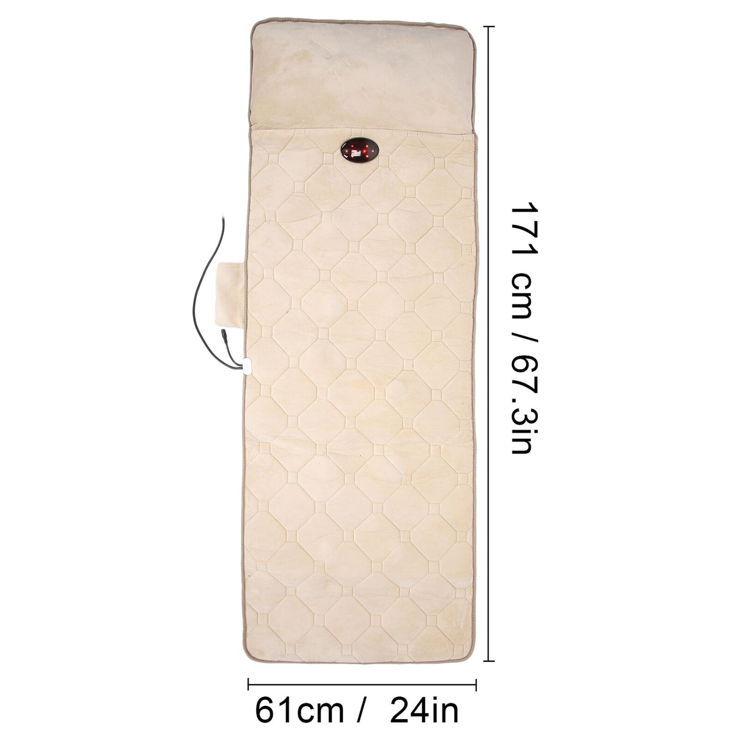 new Neck Shoulder Massage Mat Home Massage Mattress Beige (UK Plug )(UK Plug ) HGF koeek - KOEEK