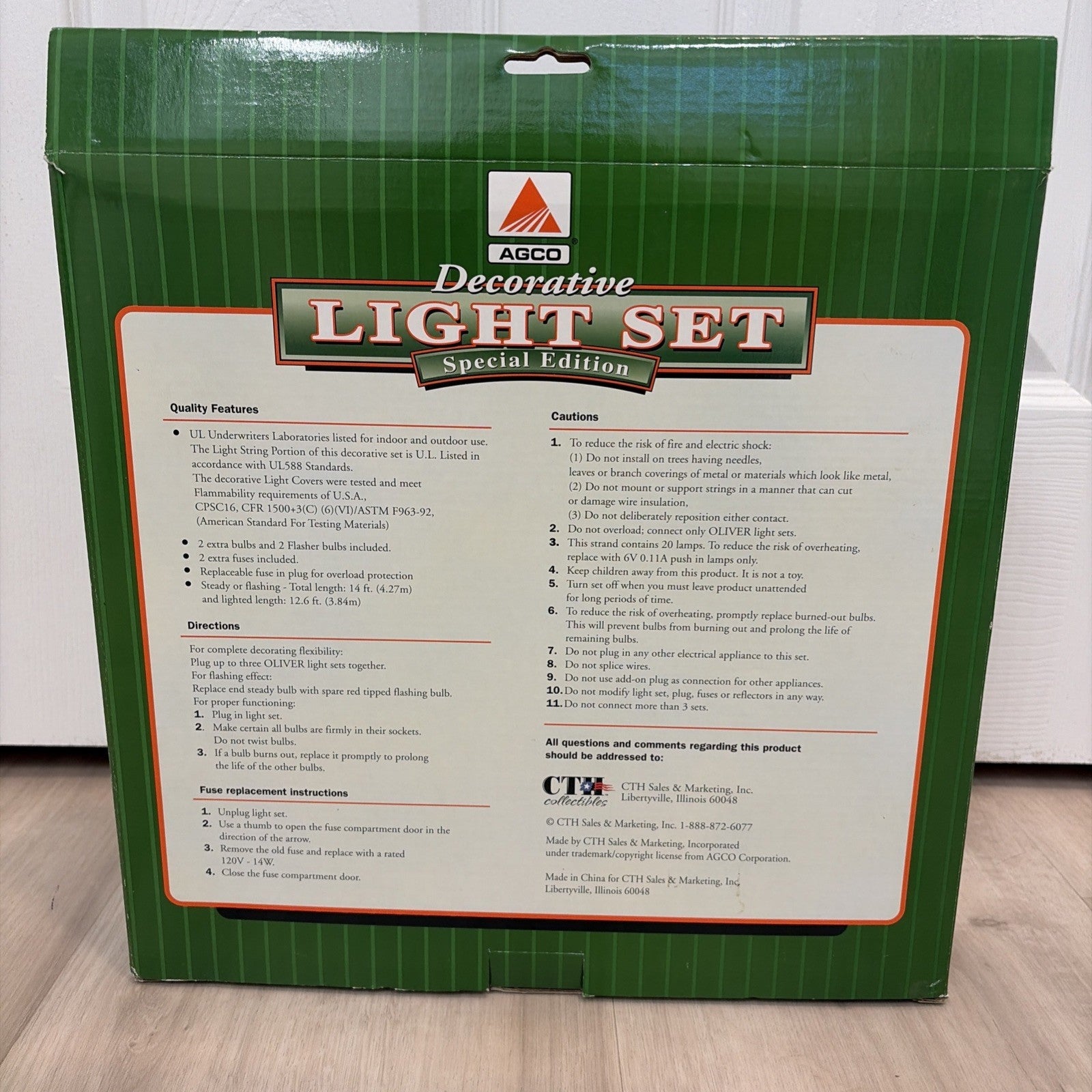 Agco Decorative Oliver Tractor Globe Christmas String Light Set 20 pc. NIB OLIVER - KOEEK