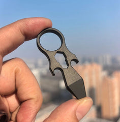Durable TC4 Titanium EDC Ring Tool with Pry Bar Function 07FC0E-D4 - KOEEK