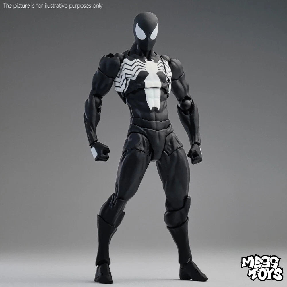 Hot- Mess Toys Black Suit Neighbor Spider-Man Symbiote 1/12 Action Figure 07FC0E-D4 - KOEEK