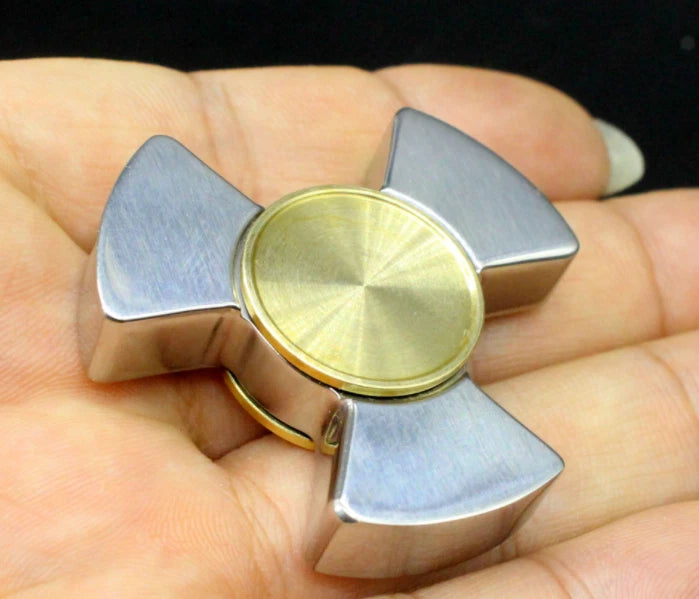 Brass+Stainless Steel Gear Linkage Hand Spinner Top Finger Toy EDC Bearing Gyro 07FC0E-D4 - KOEEK