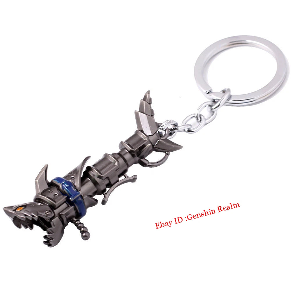 Anime Arcane：League of Legends Jinx Metal Keychain Backpack Pendant Decor Gift 07FC0E-D4 - KOEEK