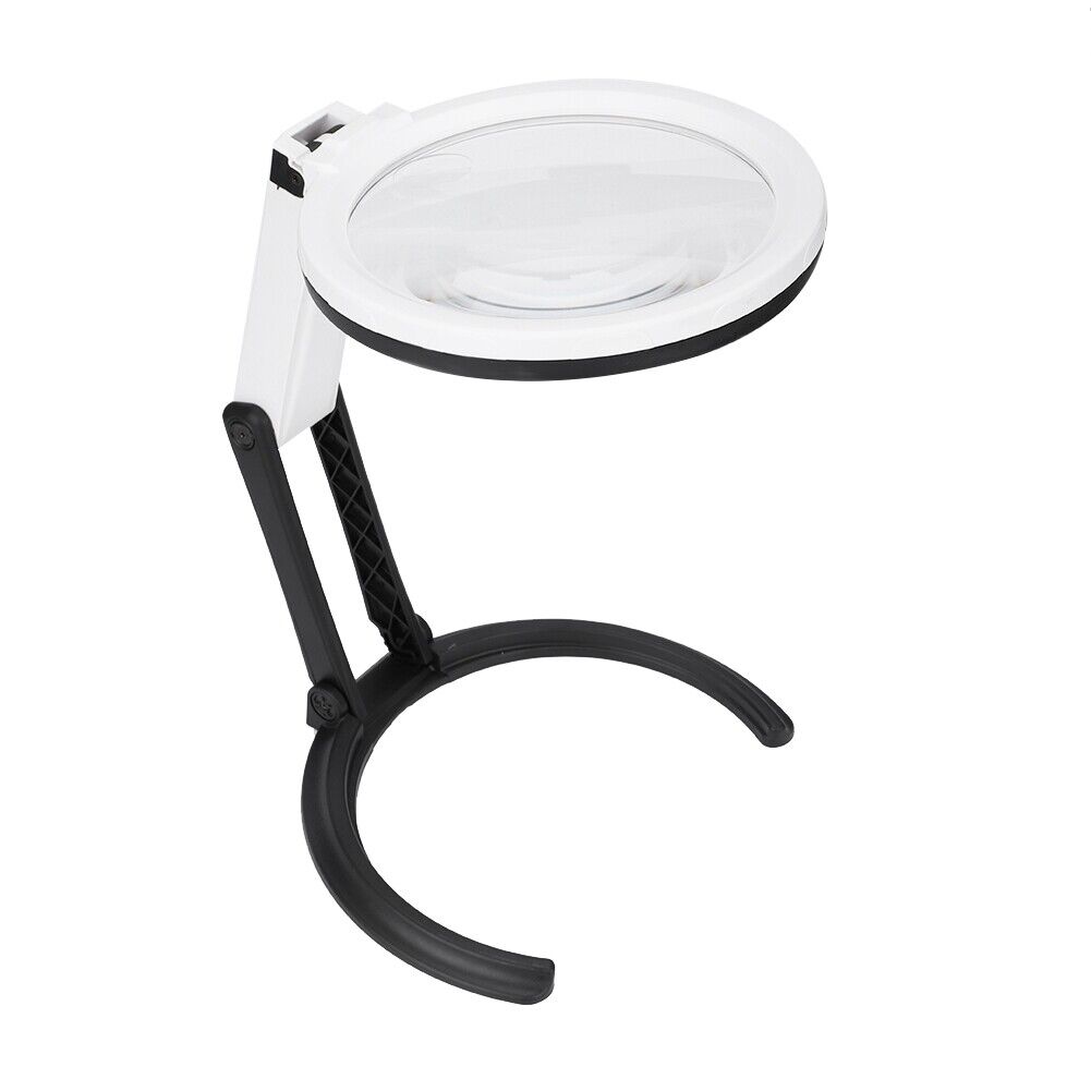 new 130mm Thick Table Magnifier Lighted Magnifying Lamp Magnifier Lamp US Plug HGF koeek - KOEEK