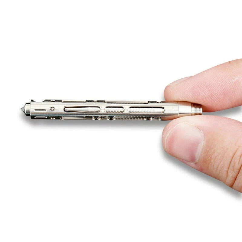 EDC Mini Titanium Alloy keychain Ball Point Pen Signature Pen Outdoor Travel 07FC0E-D4 - KOEEK