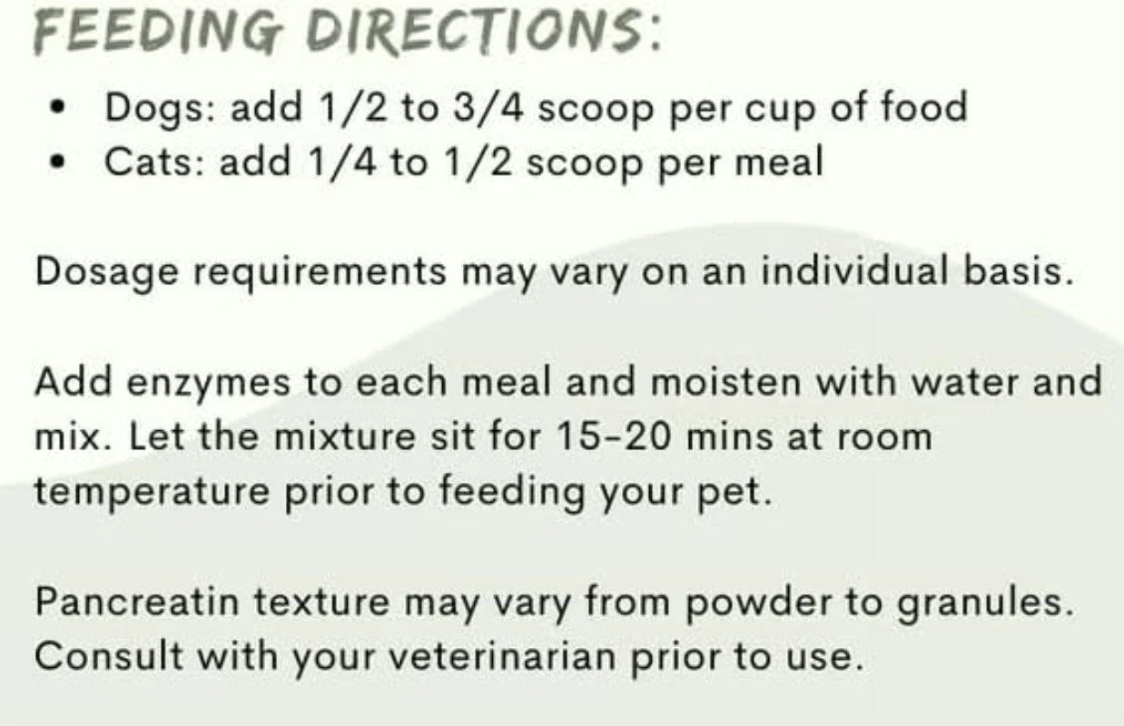 Pancreatic Enzyme Formula for Dogs and Cats High Concentration  10 oz (285 g) 07FC0E-D4 - KOEEK