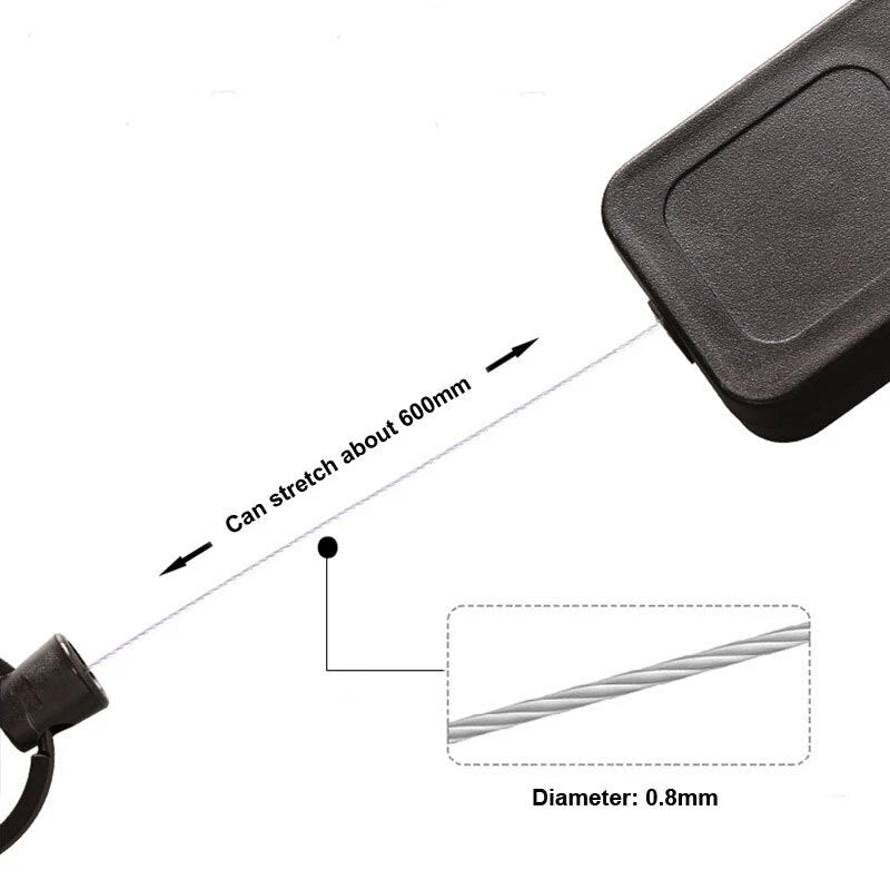 2PCS EDC Outdoor Telescopic Keychain Ring Buckle Anti-theft Backpack Carabiners 07FC0E-D4 - KOEEK