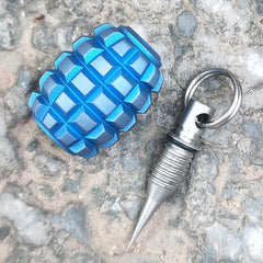Titanium Begleri Knife Lanyard Beads Keychain Decoration DIY EDC Tool Pendants 07FC0E-D4 - KOEEK