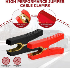 new 2Pcs Insulated Alligator Clips 100A-500A Electrical Heavy Duty 100a 07FC0E-D4 - KOEEK