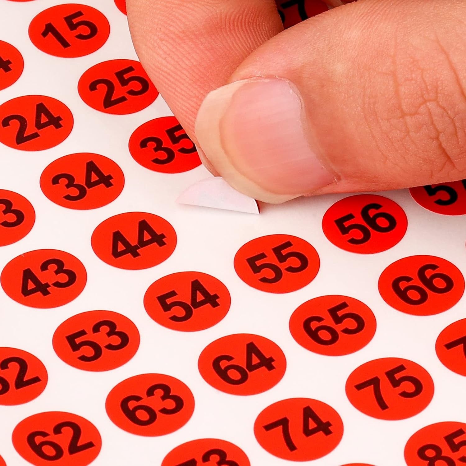 new AIEX 35 Sheets Number 1-100 Round Vinyl Stickers 12,6 x cm, Multicolored AIEX - KOEEK