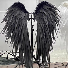 ACGN Exhibition Cosplay Angel Wings Halloween Prop White/Black Feathered Limb 07FC0E-D4 - KOEEK