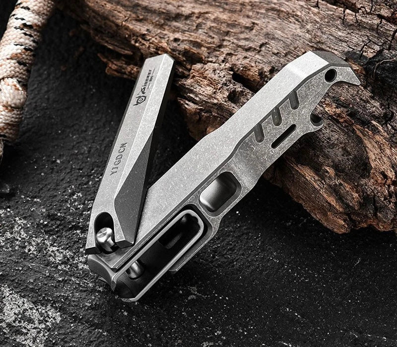 EDC Titanium Alloy Portable Multi Tools Nail Clippers Opener Hang Buckle File 07FC0E-D4 - KOEEK