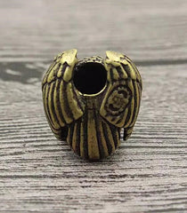 Brass Owl Bead Paracord EDC Knife Lanyard Beads Keychain Charms DIY Pendant Bead 07FC0E-D4 - KOEEK