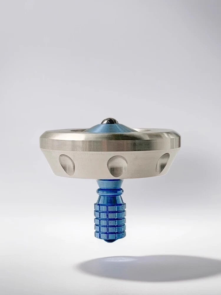 Titanium Stainless Steel Spinning Top Finger Spinner Ceramic Bead Fidget EDC Toy 07FC0E-D4 - KOEEK