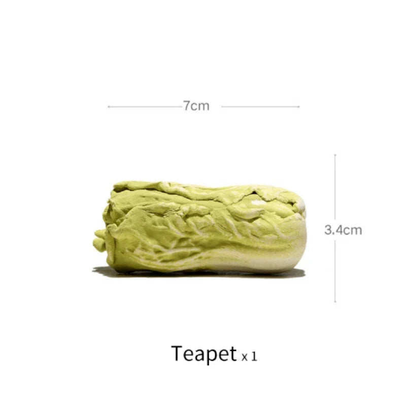 Purple Clay Chinese Cabbage Tea Pet Ornament from Yixing 07FC0E-D4 - KOEEK