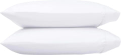 400 Thread Count Cotton Pillow Case, Standard, 30" L x 20" W, White - Set of 2